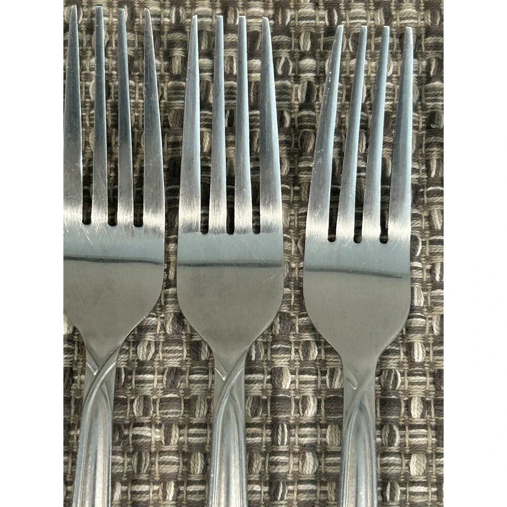 Cambridge Crossroad Sand Stainless Steel Dinner Forks Set Of 8 Flatware